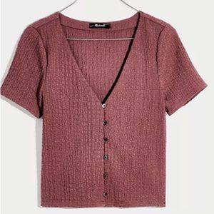 NWT Madewell Cap-Sleeve Popcorn Cardigan Sweater